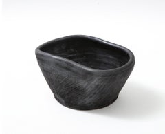 Charcoal and Silver Finish Terracotta "Carbone" Bowl by Facto Atelier Paris