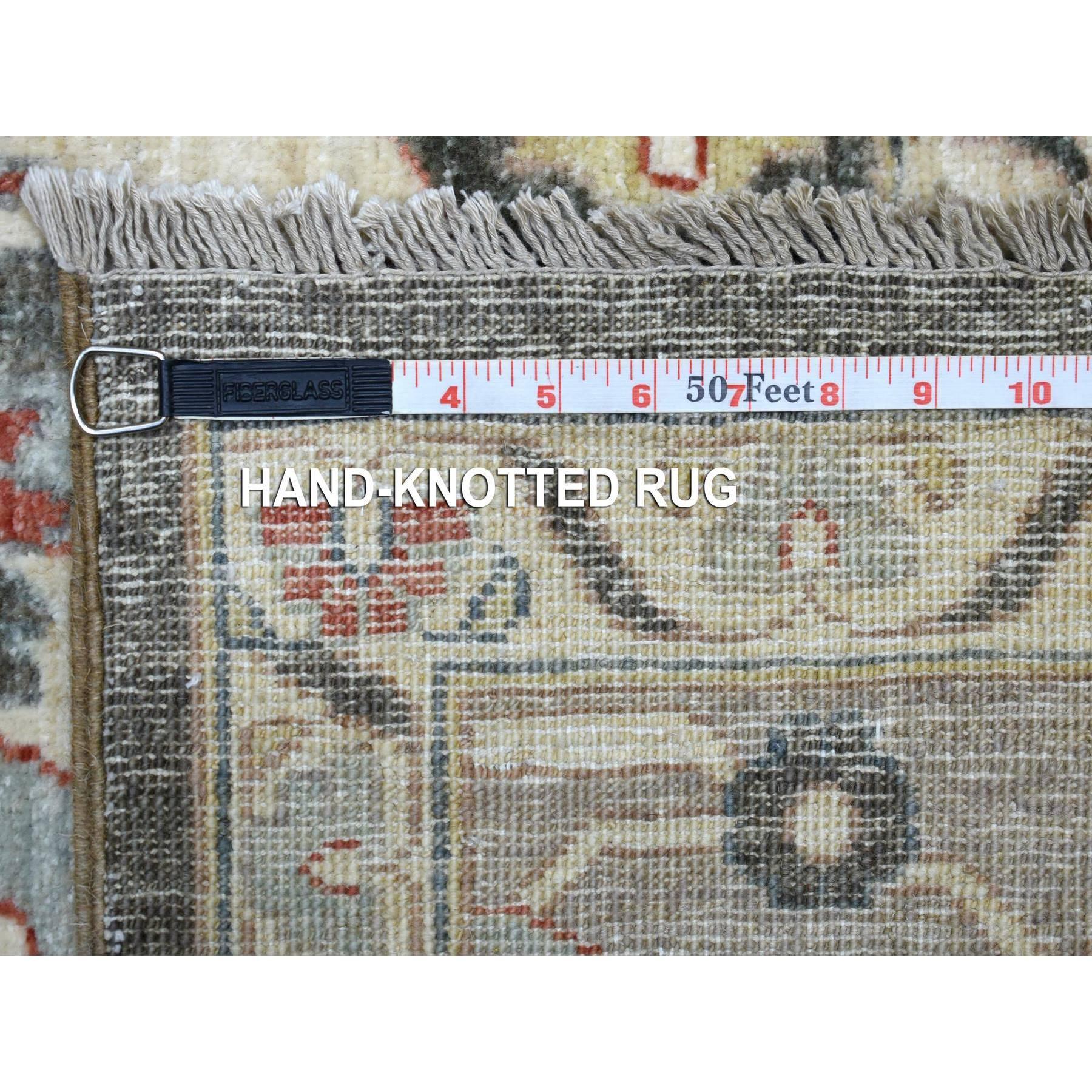 Noir anthracite Afghan Peshawar Extra Soft Wool Tapis noué à la main 9'3