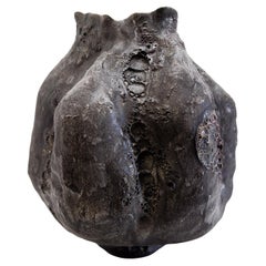 Charcoal Black Lava Gourd Vase