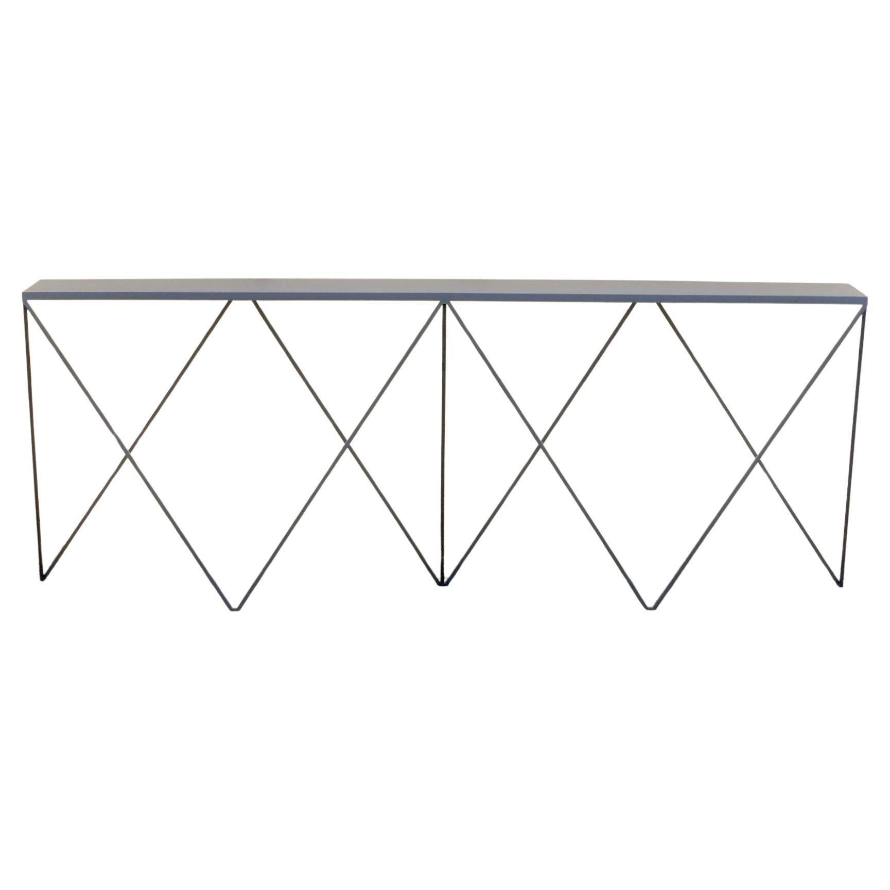 Charcoal Black Long Slim Giraffe Console Table - Customisable Colour & Size