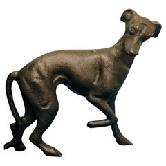 Charcoal Black Metal Greyhound/Whippet Sculptural Bookend