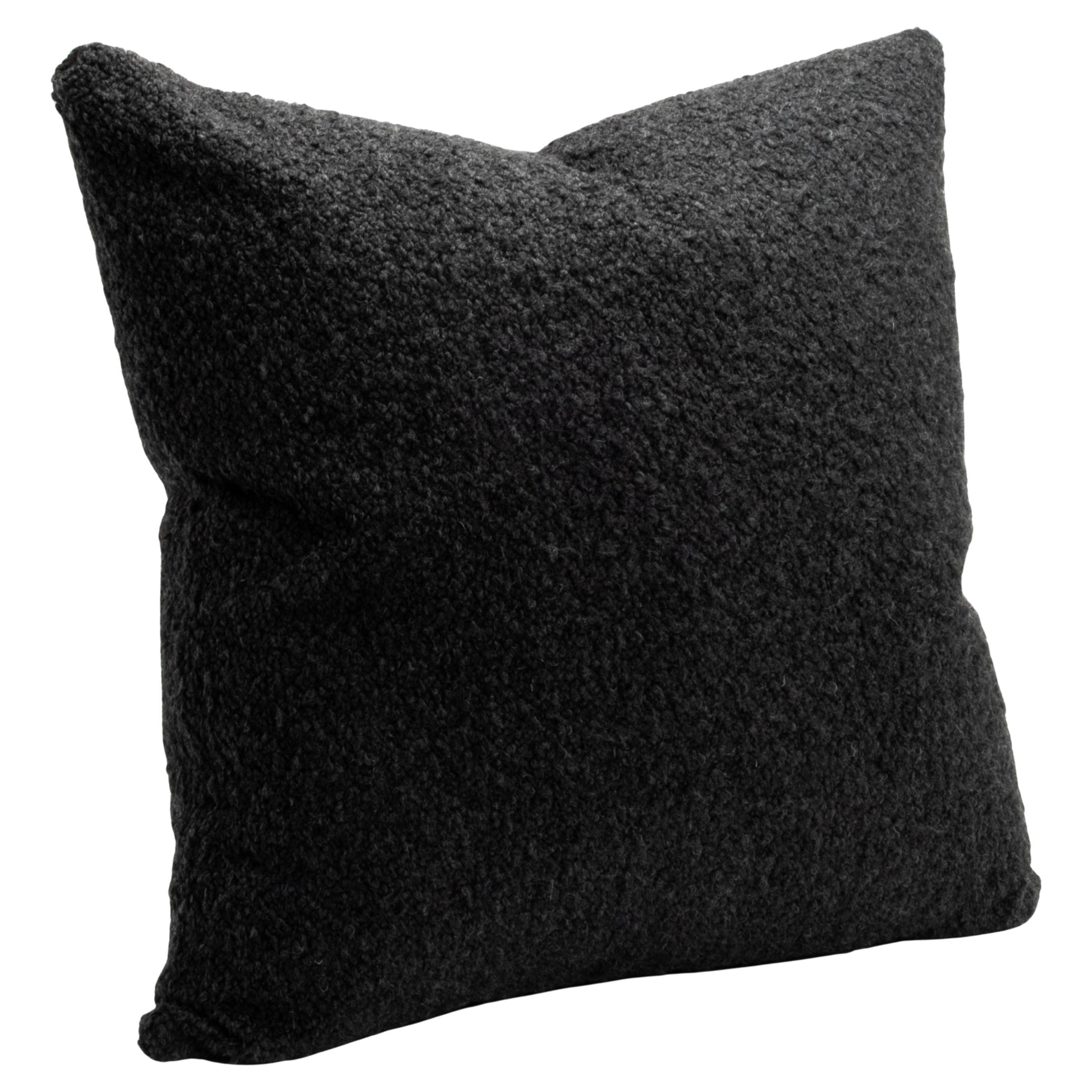 Charcoal Boucle Euro Pillow By MOGUL