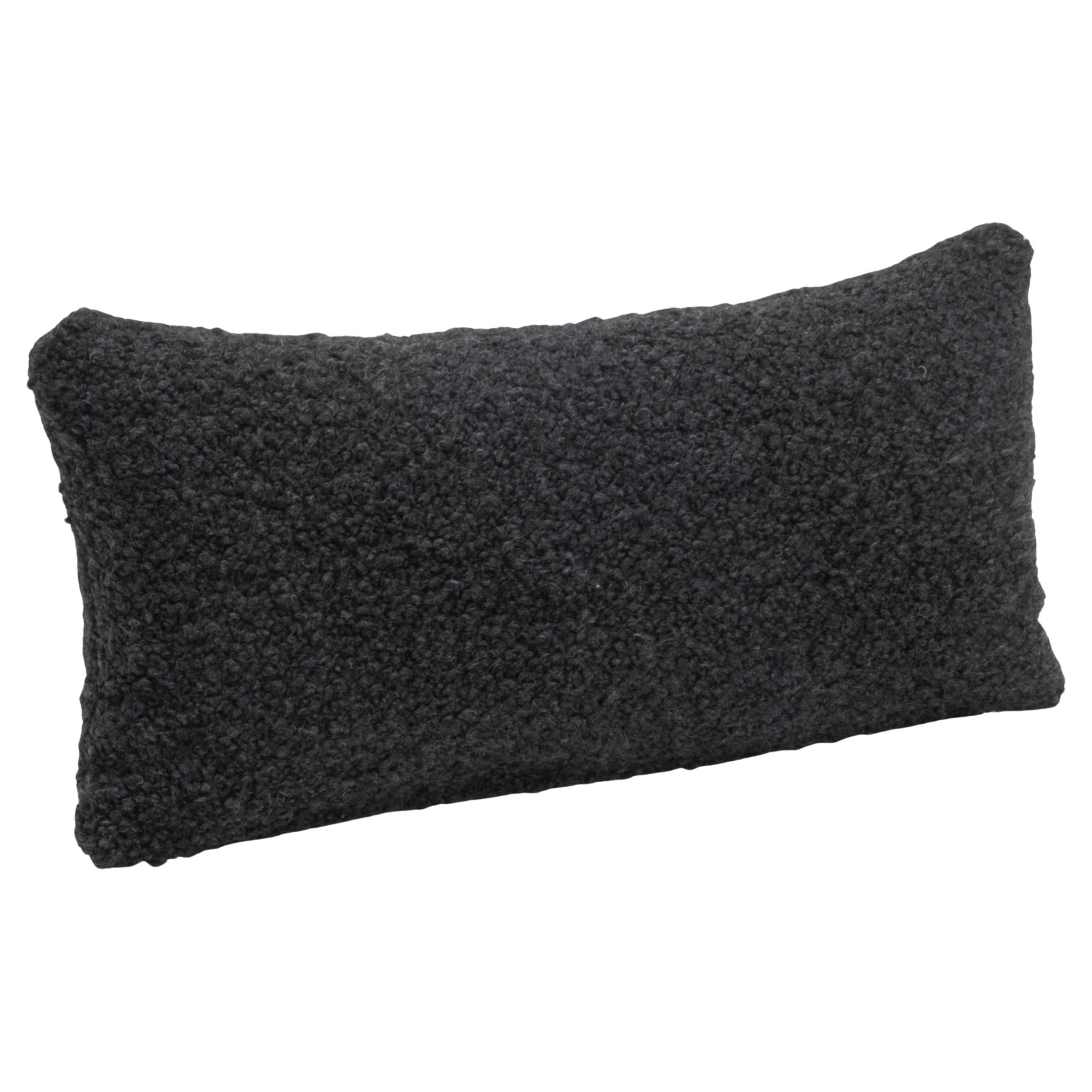 Charcoal Boucle Kidney Pillow By MOGUL