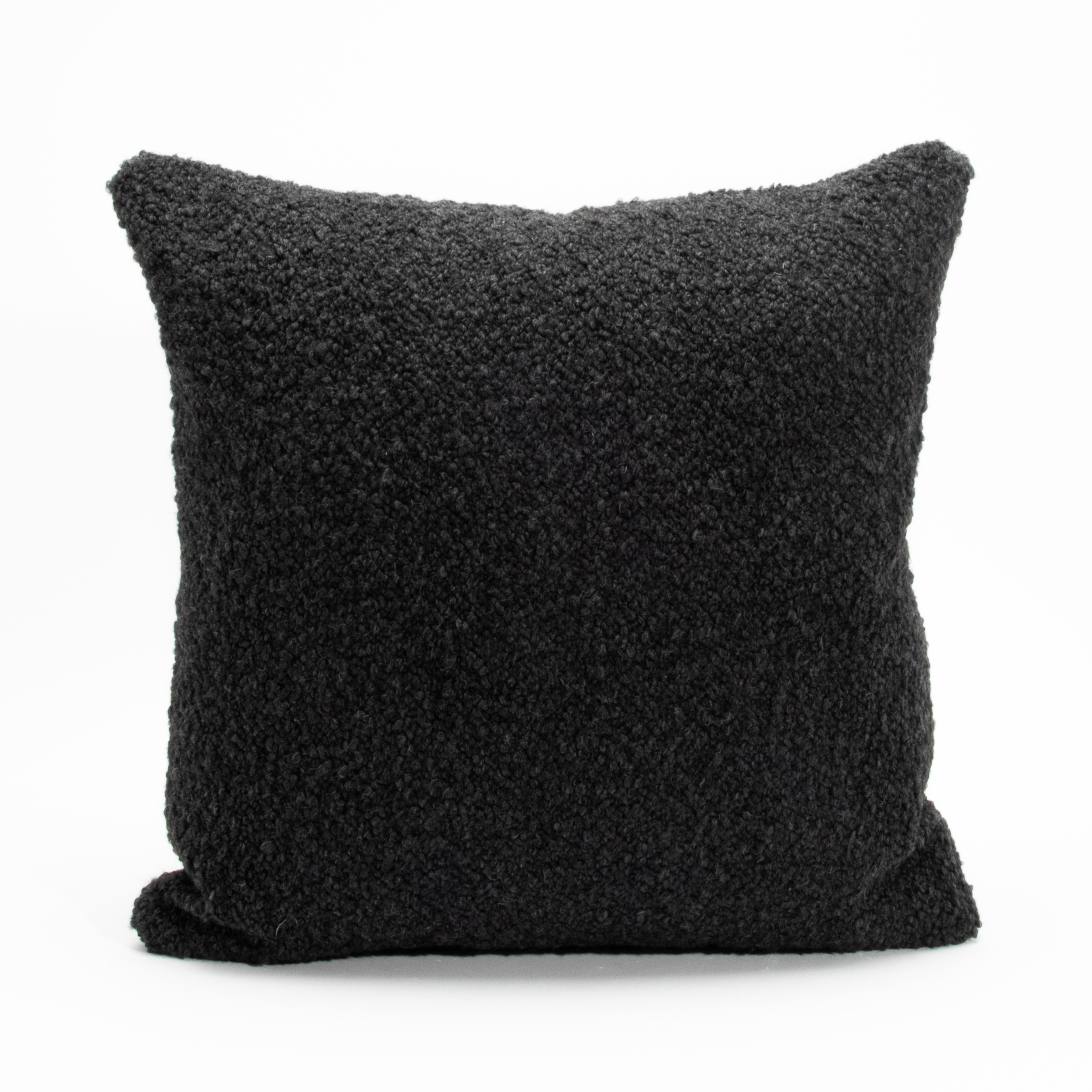 Americano Charcoal Boucle Pillow By MOGUL in vendita