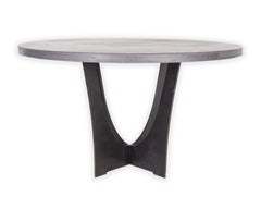 Charcoal Concrete Top with Steel Counter Top Height Base