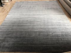 Charcoal Dark Gray Ombre Rug