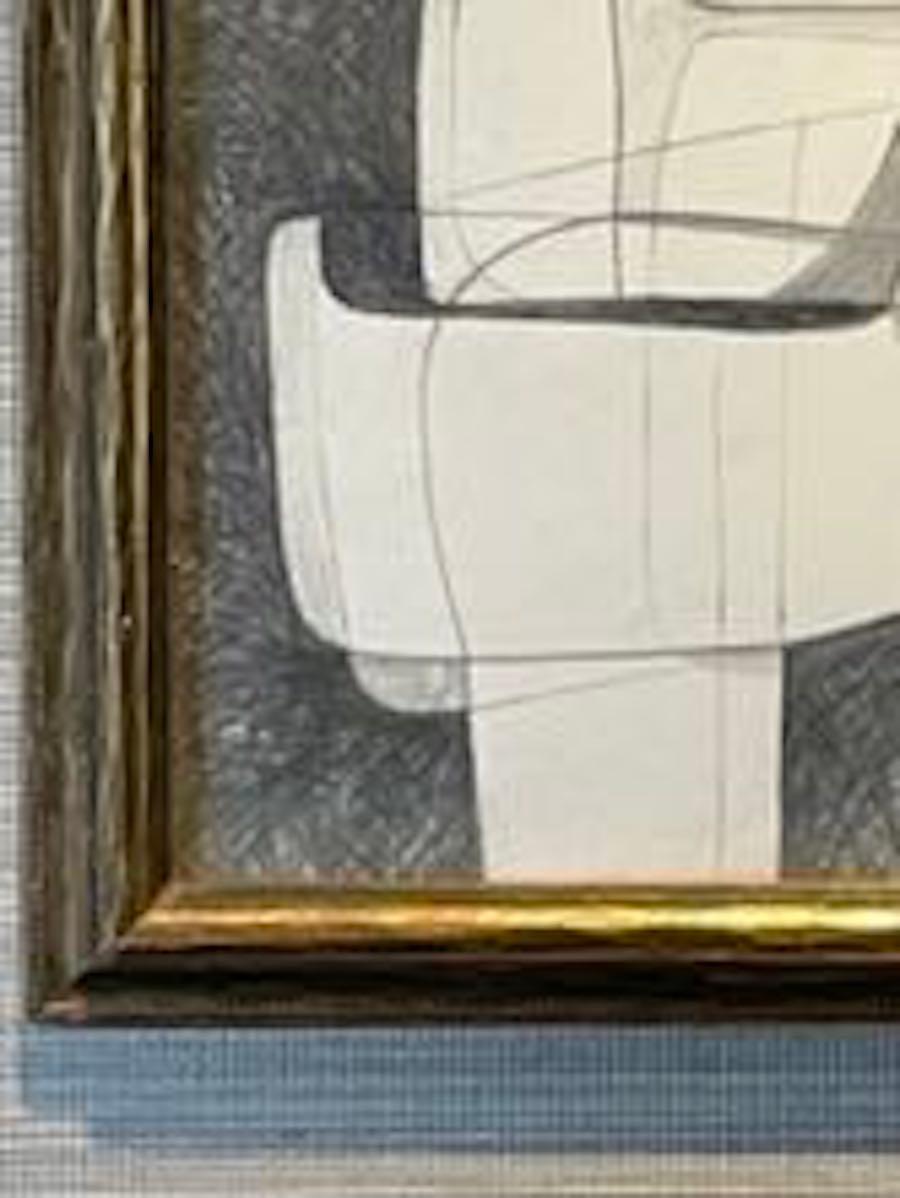 Original charcoal drawing by American artist David Dew Bruner 2012.
Inspired by the artist Graham Sutherland.
This drawing was inspired by multi surf boards.
This is one of many pieces from a large body of works.
Vintage ebonized wood with gold