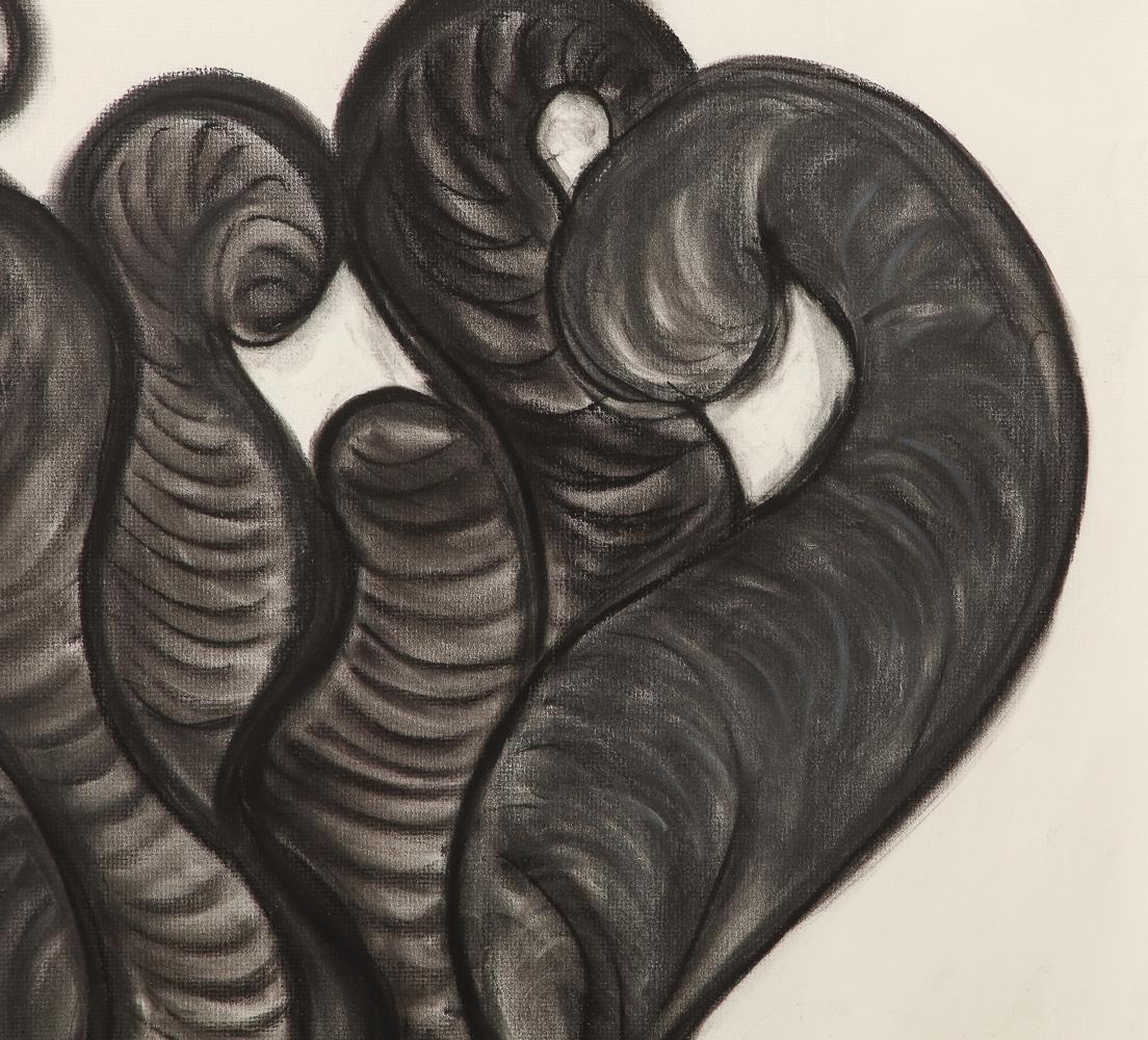 Modern Charcoal Drawing by Rosanne Sniderman For Sale