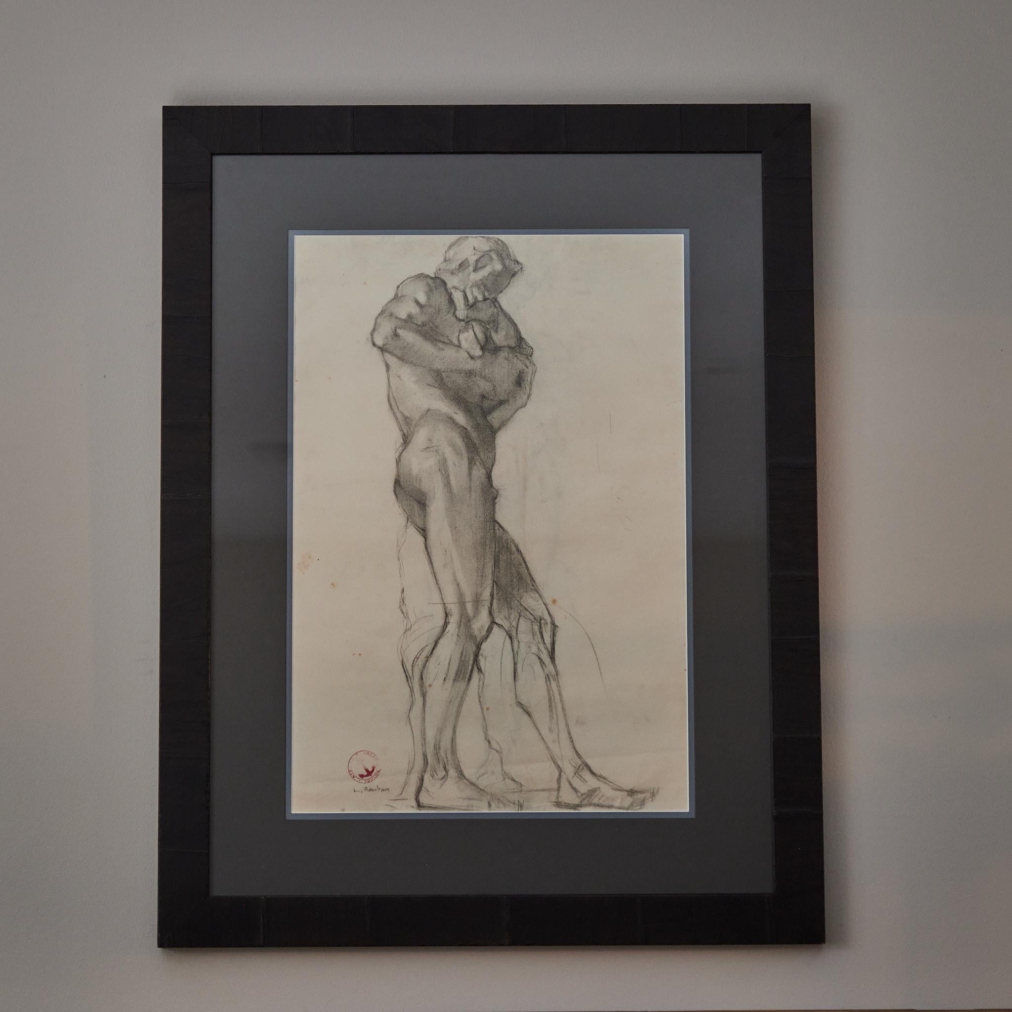 Charcoal Drawing In Good Condition For Sale In Los Angeles, CA