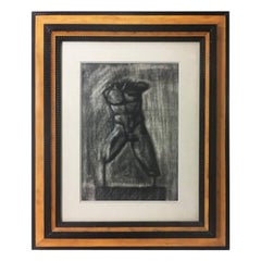 Charcoal Drawing of Male Torso