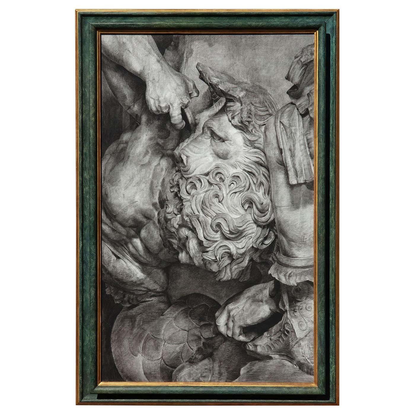 Charcoal Drawing of Samson and the Lion For Sale at 1stDibs | lion ...