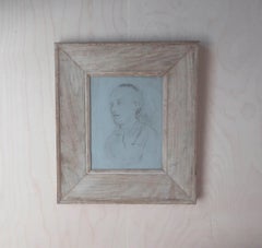 Charcoal Drawing on Blue Paper By William Wardlaw Laing, C.1880