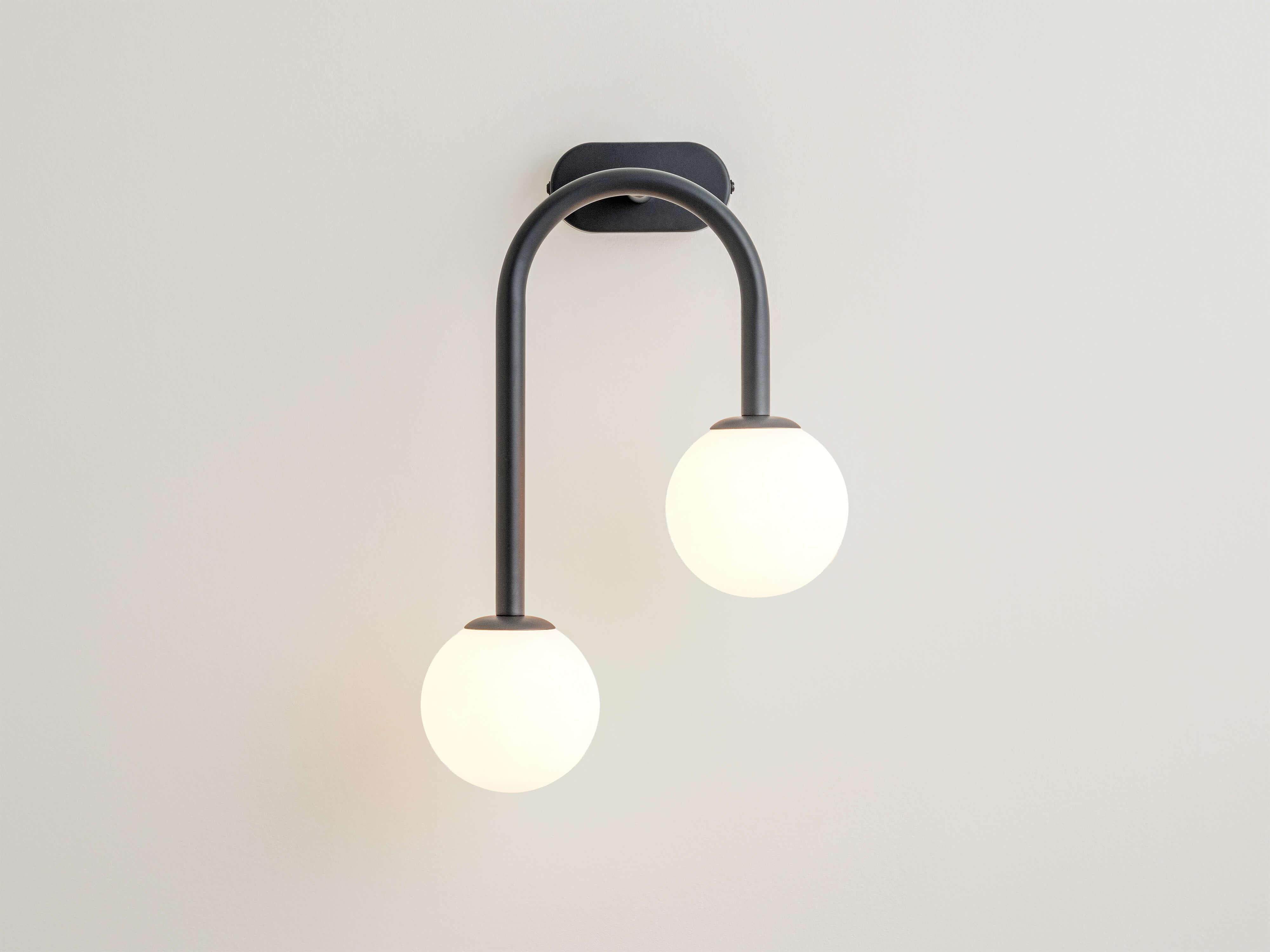 The charcoal drop curve wall light by houseof is a statement piece which will add character to your home. Hang in pairs full maximum impact. Wall lights are a great space saving option and add pockets of light to dark corners. Hung in multiples they
