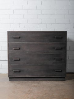 Charcoal Finished Wooden Four-Drawer Dresser