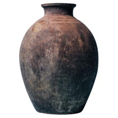 Charcoal-Fired Terracotta Storage Jar, Early 20th Century Mediterranean Vessel