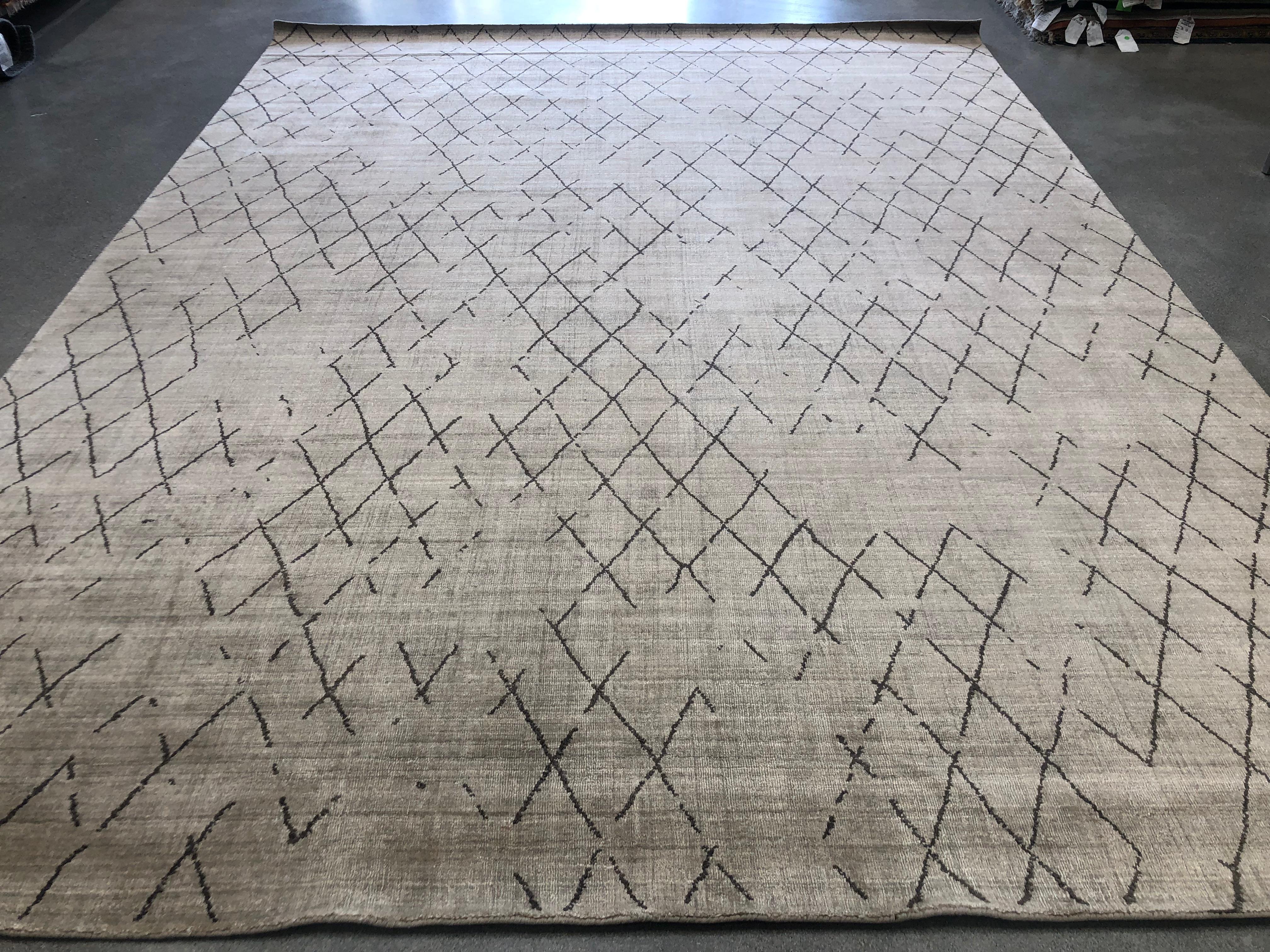 Gray Moroccan inspired rug.