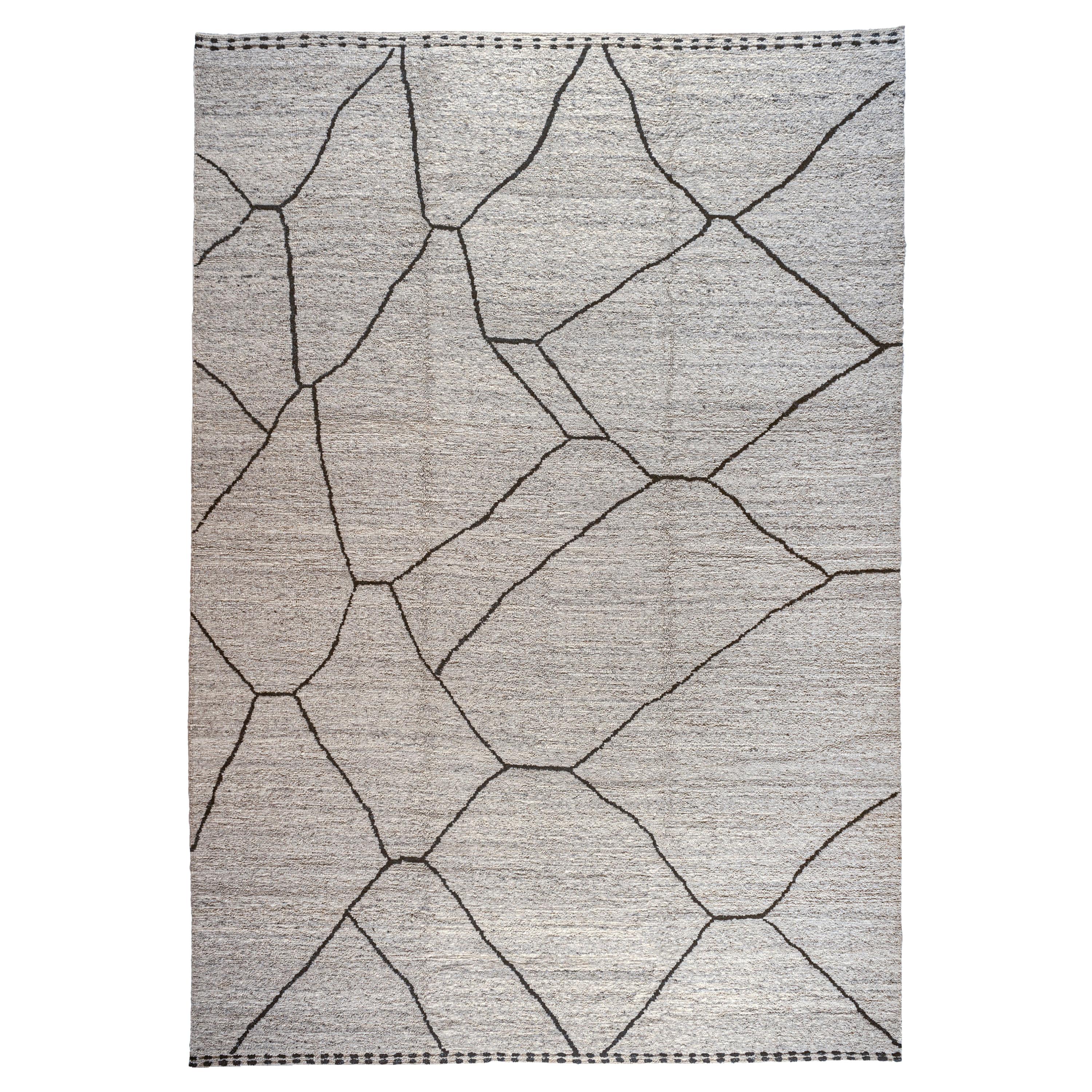 Charcoal Gray Moroccan Inspired Rug at 1stDibs