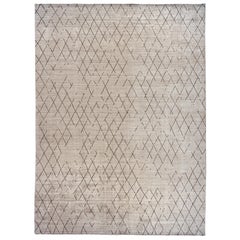Tapis d'inspiration marocaine gris anthracite