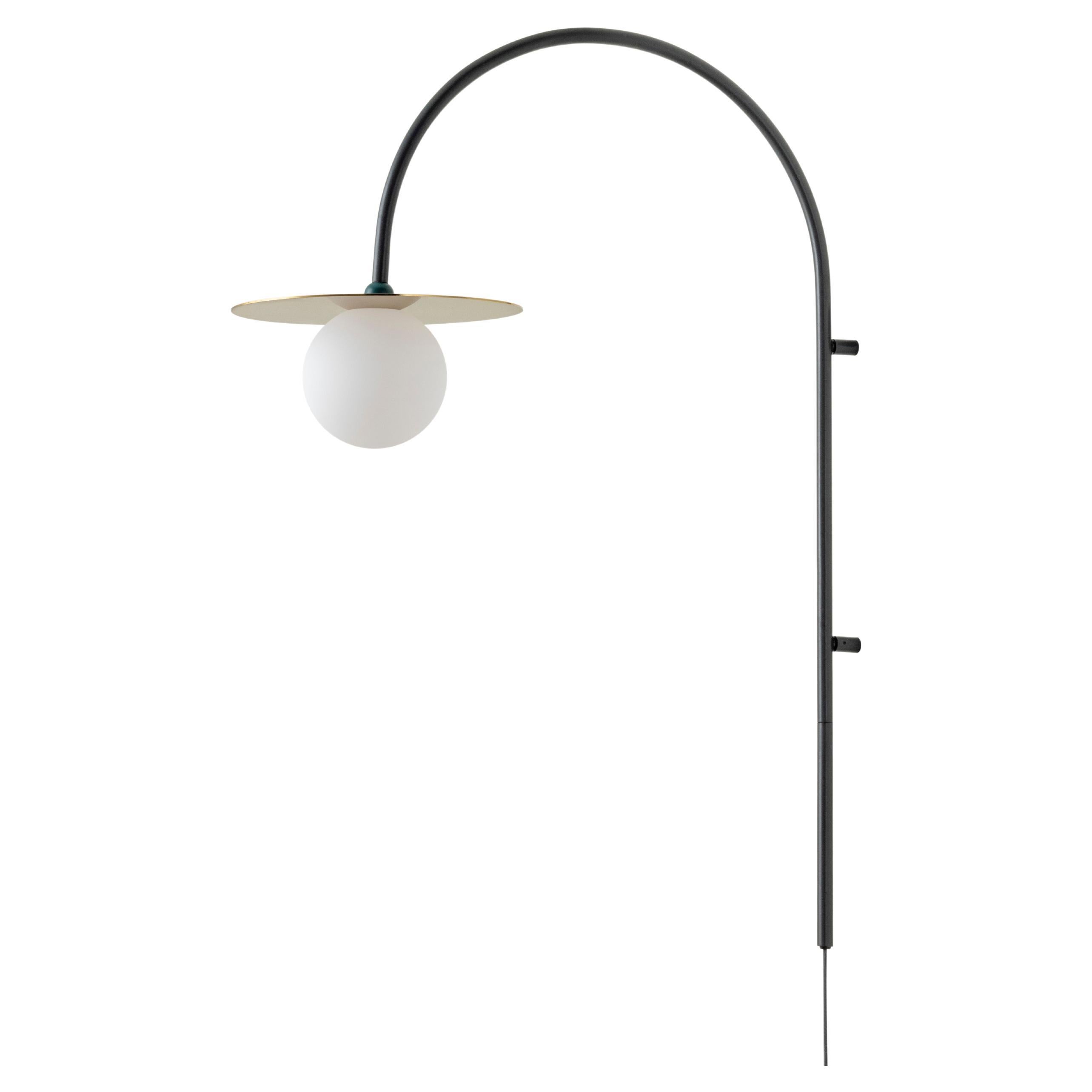 Charcoal Grey Arch Wall Light For Sale