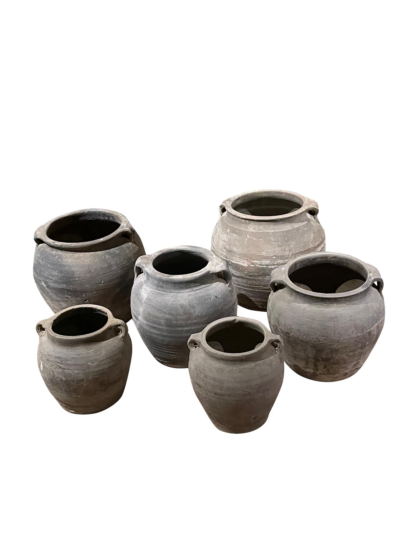 Charcoal Grey Extra Small Pot, China, 1940s 2