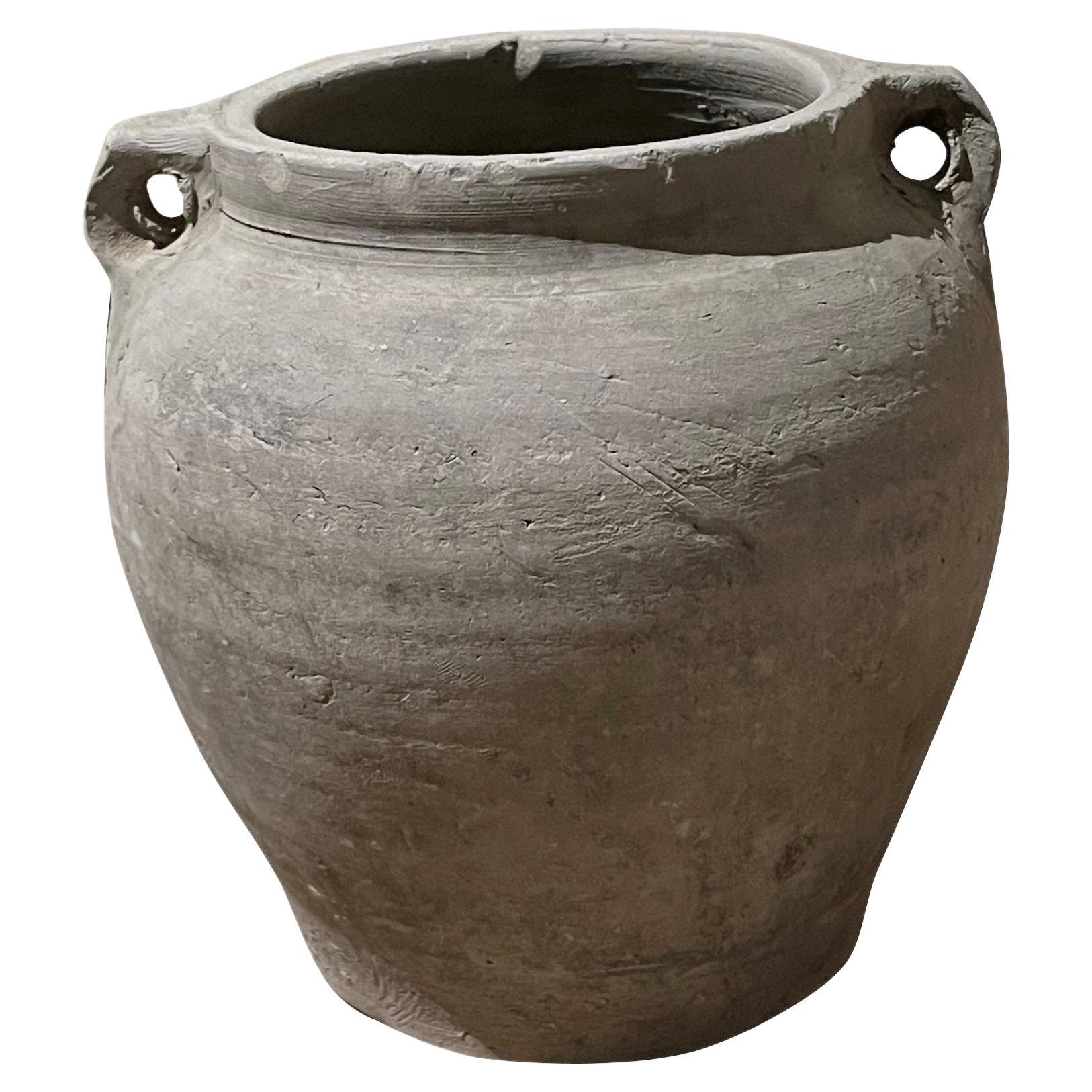 Charcoal Grey Extra Small Pot, China, 1940s