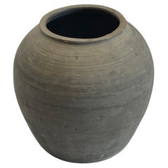 Charcoal Grey Medium Size Pot, China, 1940s