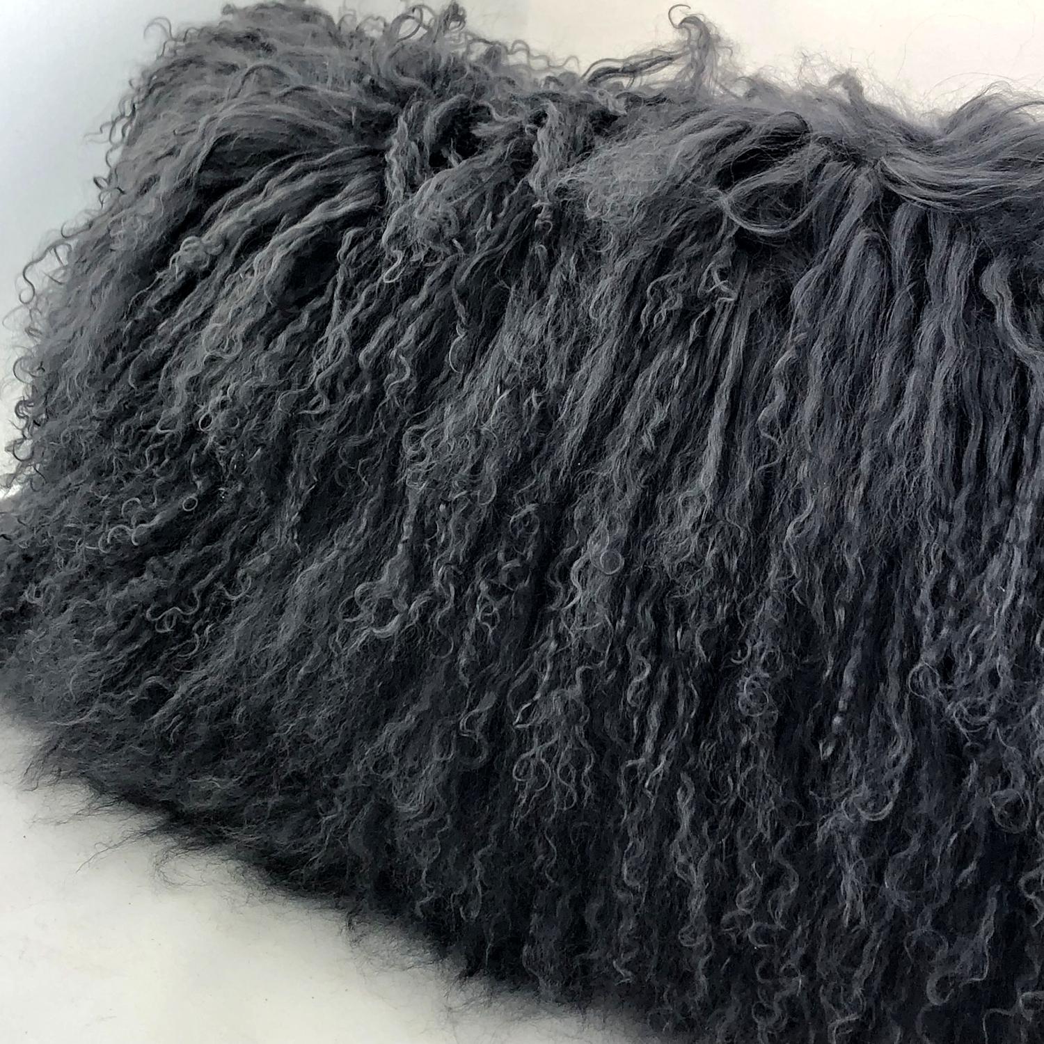 mongolian fur cushion