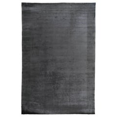 Charcoal High Low Wool Area Rug