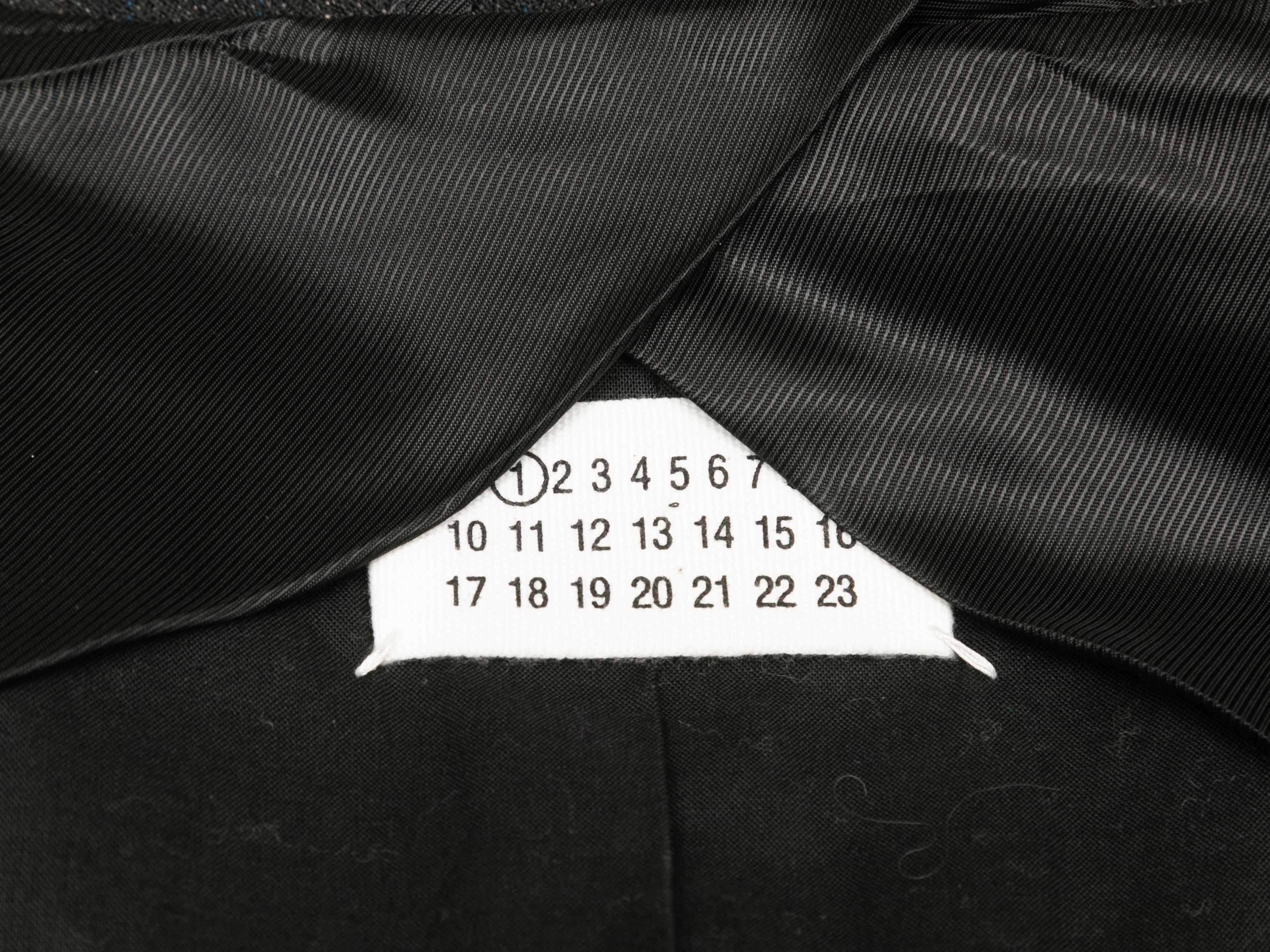 Black Charcoal Maison Margiela Virgin Wool Pinstriped Blazer Size US S