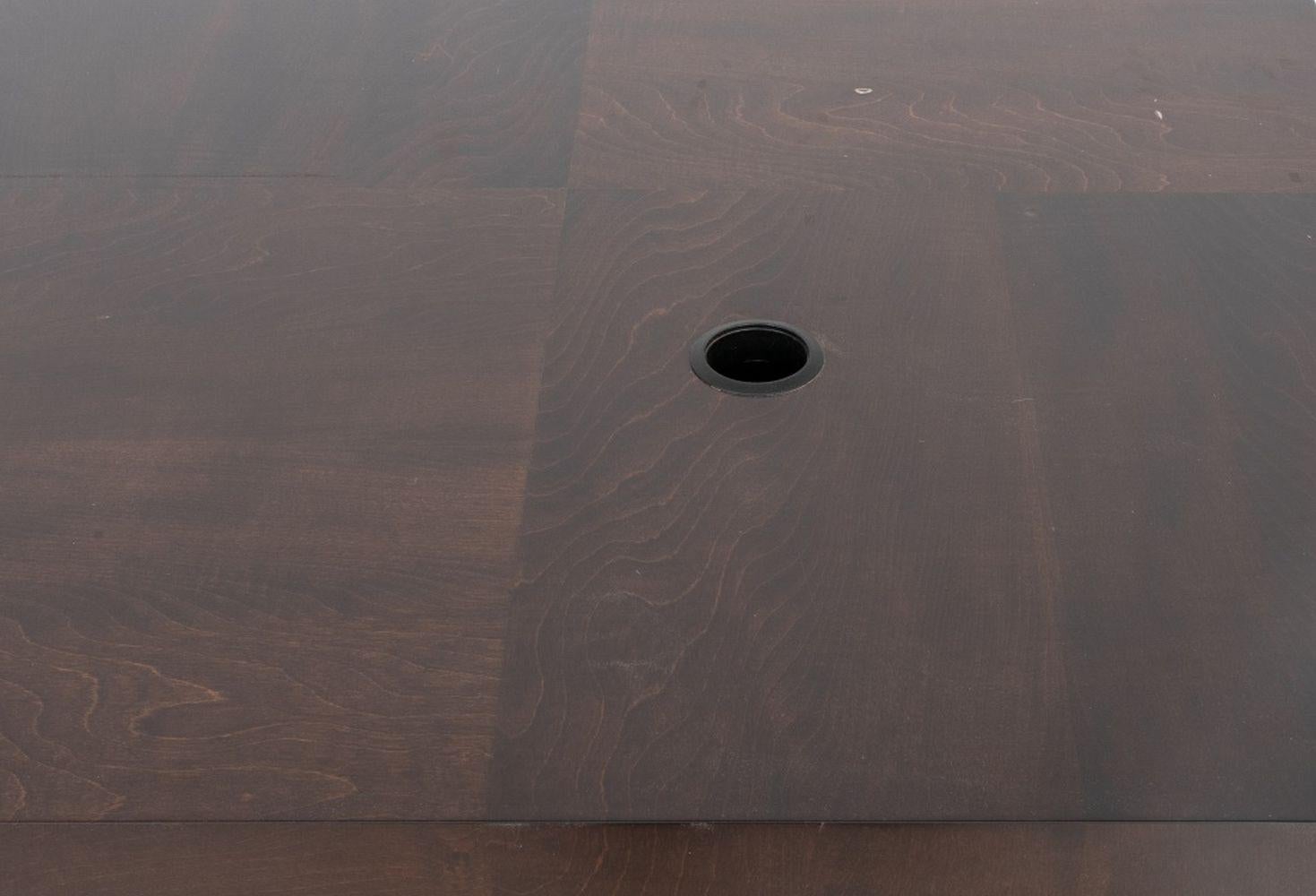 Modern Charcoal Maple Executive Desk For Sale