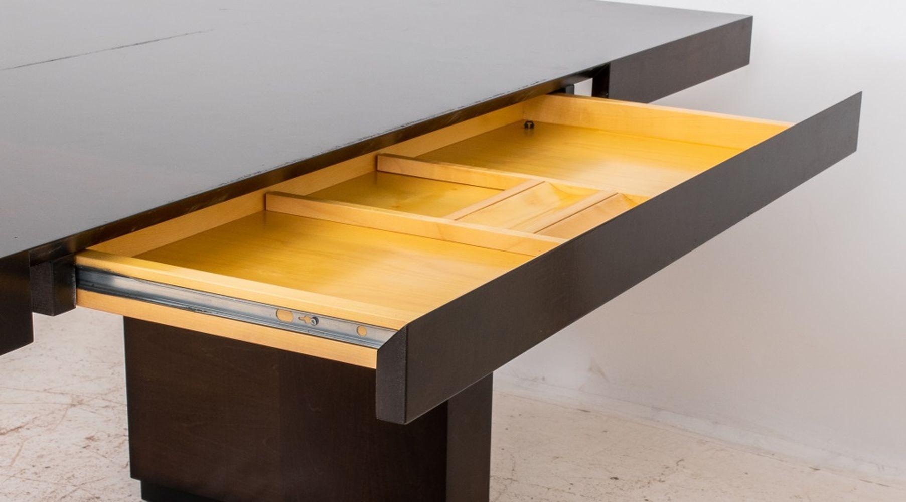 Contemporary Charcoal Maple Executive Desk For Sale