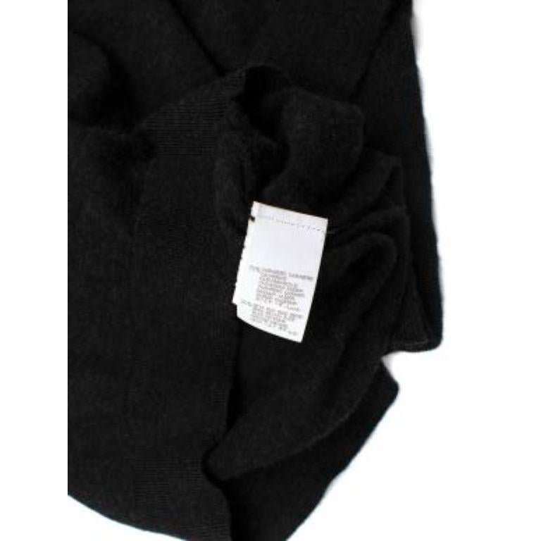 Charcoal Marl Cashmere Jumper with Open Monilli Embellished Back For Sale 4