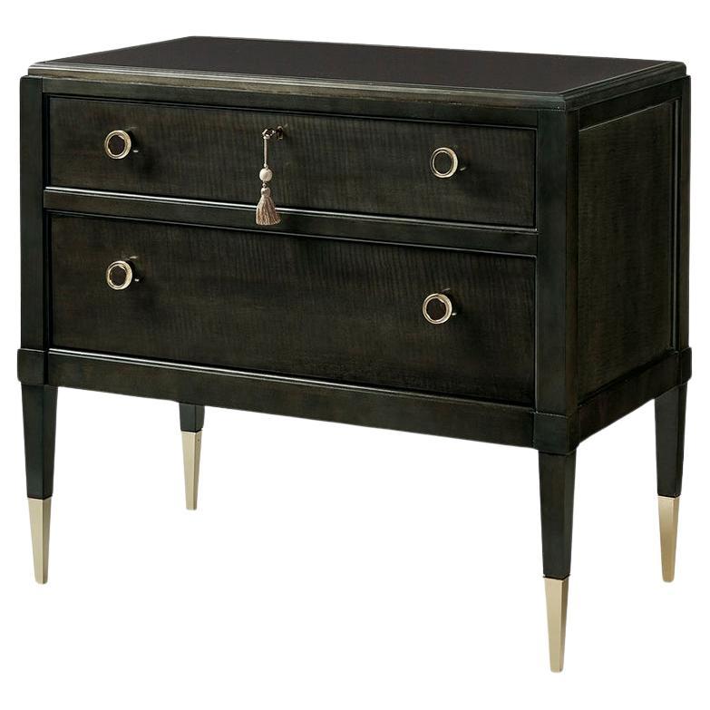 Charcoal Mid Century Nightstand For Sale