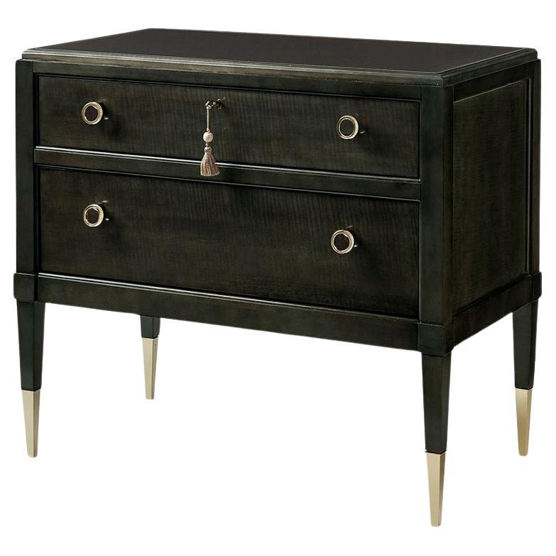 Comodino Mid Century in carbone