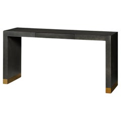 Charcoal Modern Waterfall Console Table