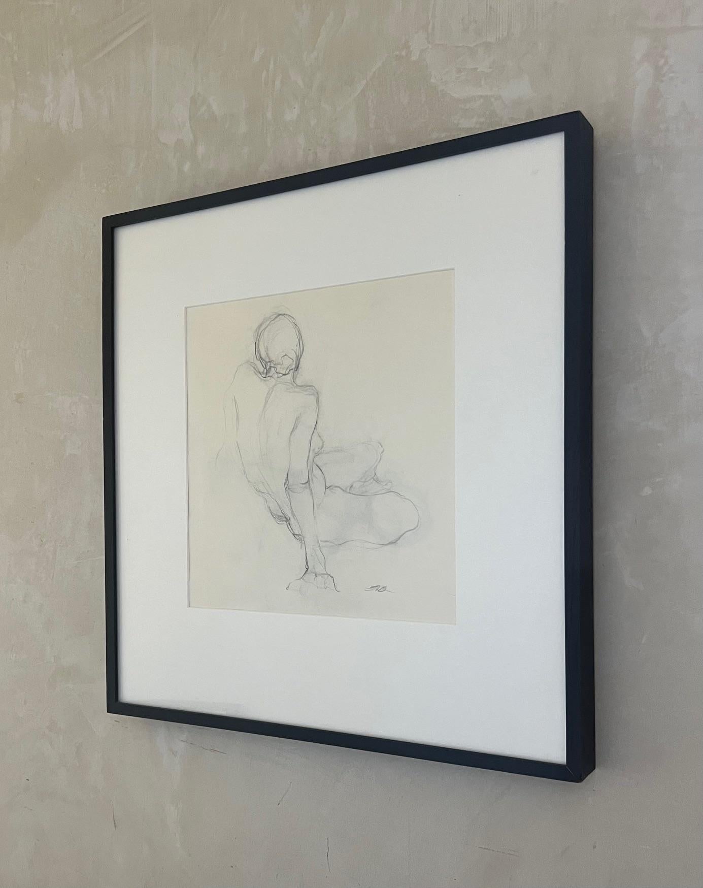 Dessin de nu au fusain par Sharon Boysal en vente 2