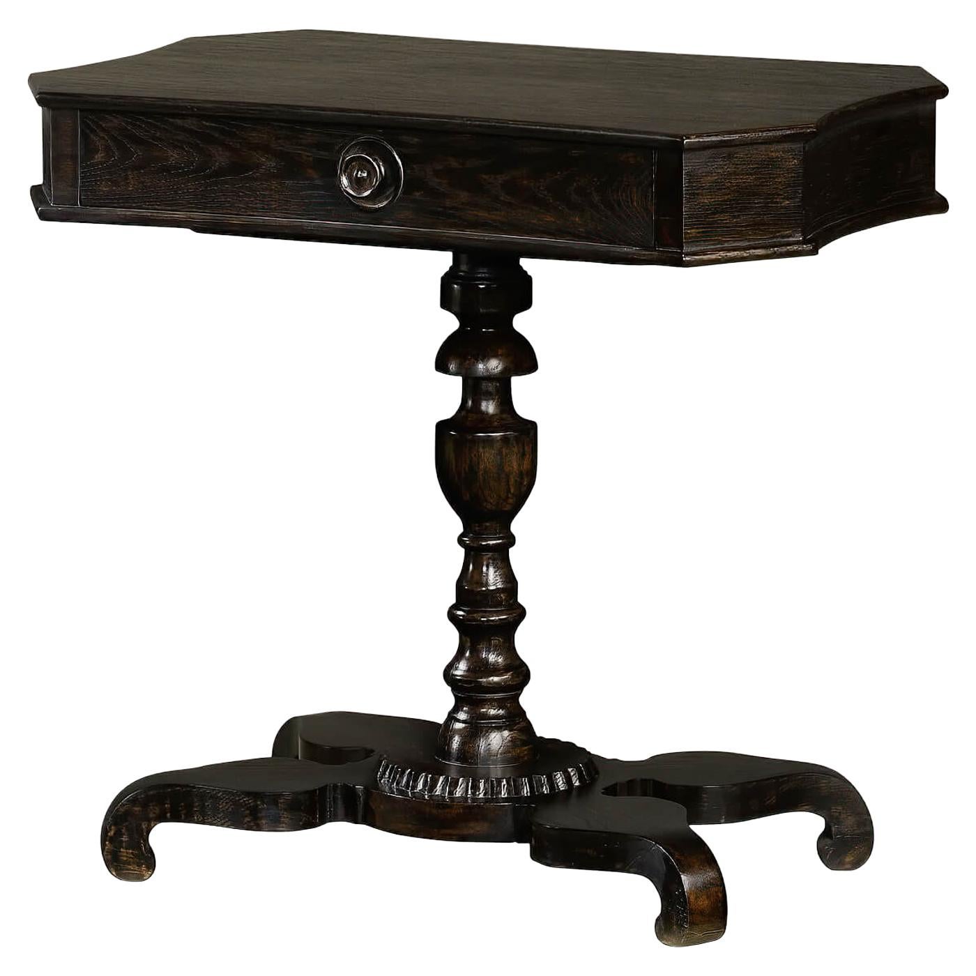 Italian Renaissance Pedestal Side Tables For Sale at 1stDibs