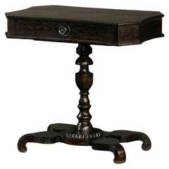 Charcoal Pedestal Side Table