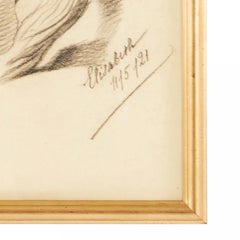 Ritratto di donna a carboncino