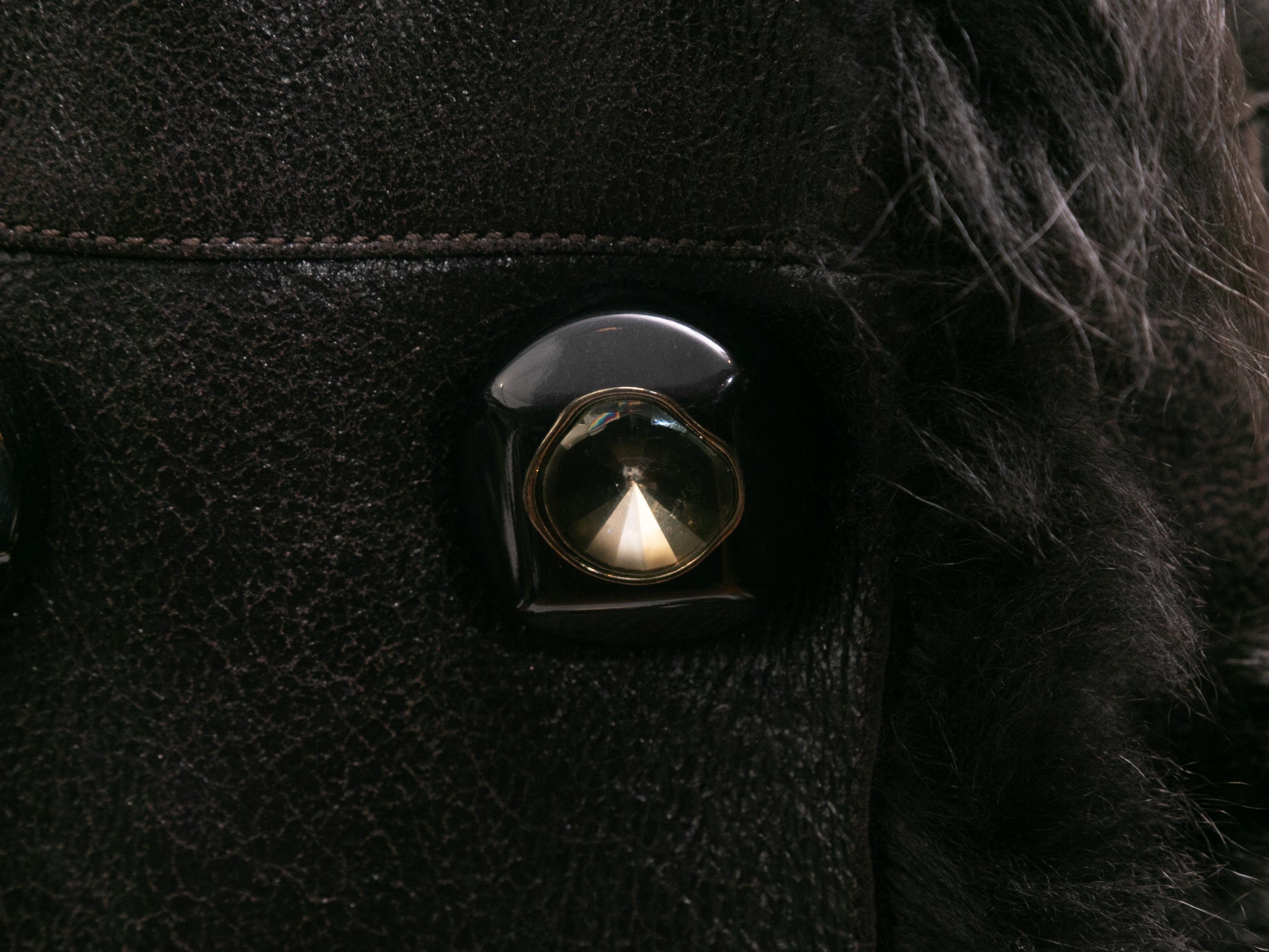 De las mujeres Charcoal Prada 2009 Abrigo de doble botonadura de charol talla IT 42 en venta