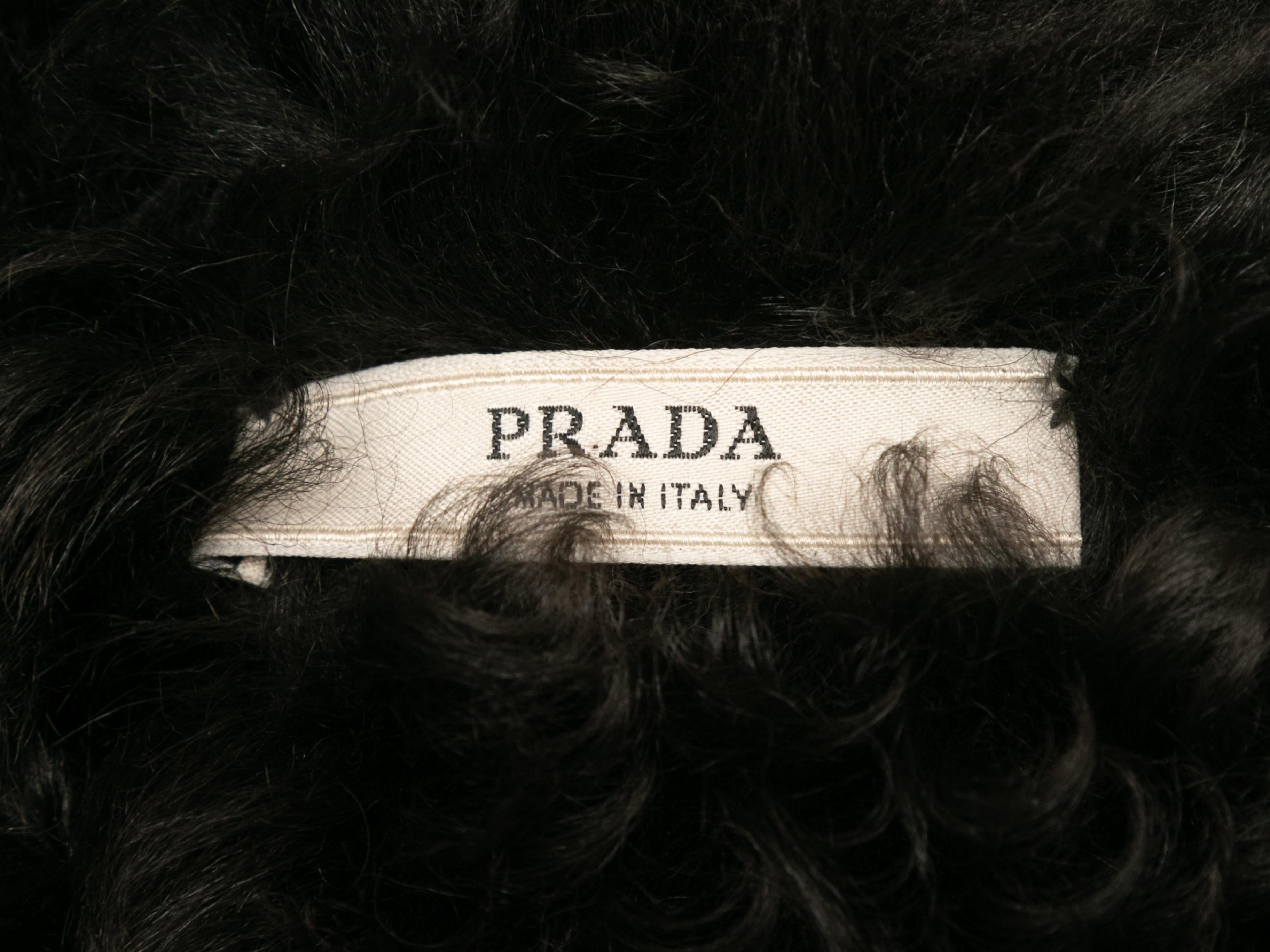 Charcoal Prada 2009 Abrigo de doble botonadura de charol talla IT 42 en venta 1
