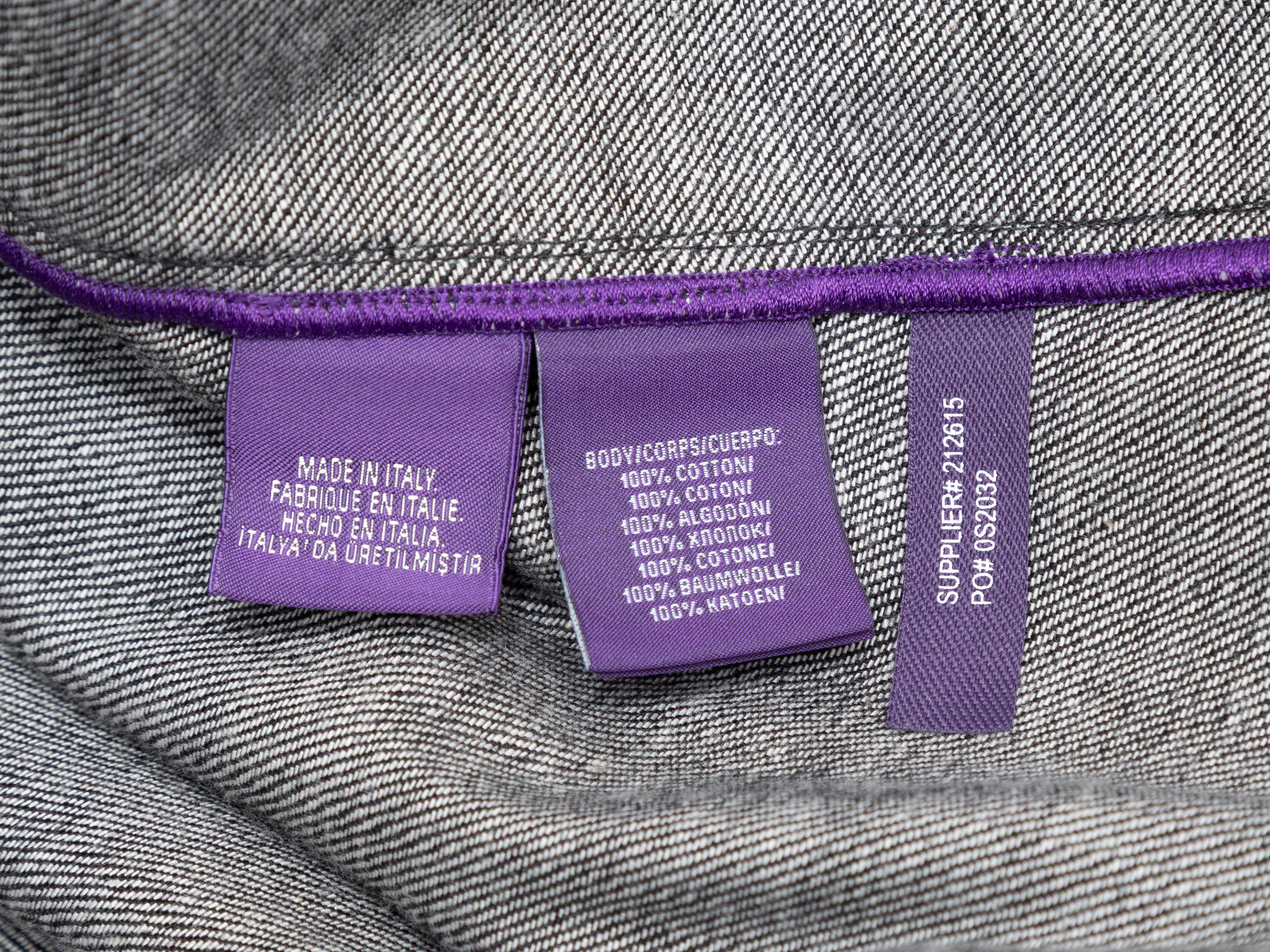 Ralph Lauren Purple Label Kurzarm-Denim-Kleid Größe US M, anthrazit im Angebot 1