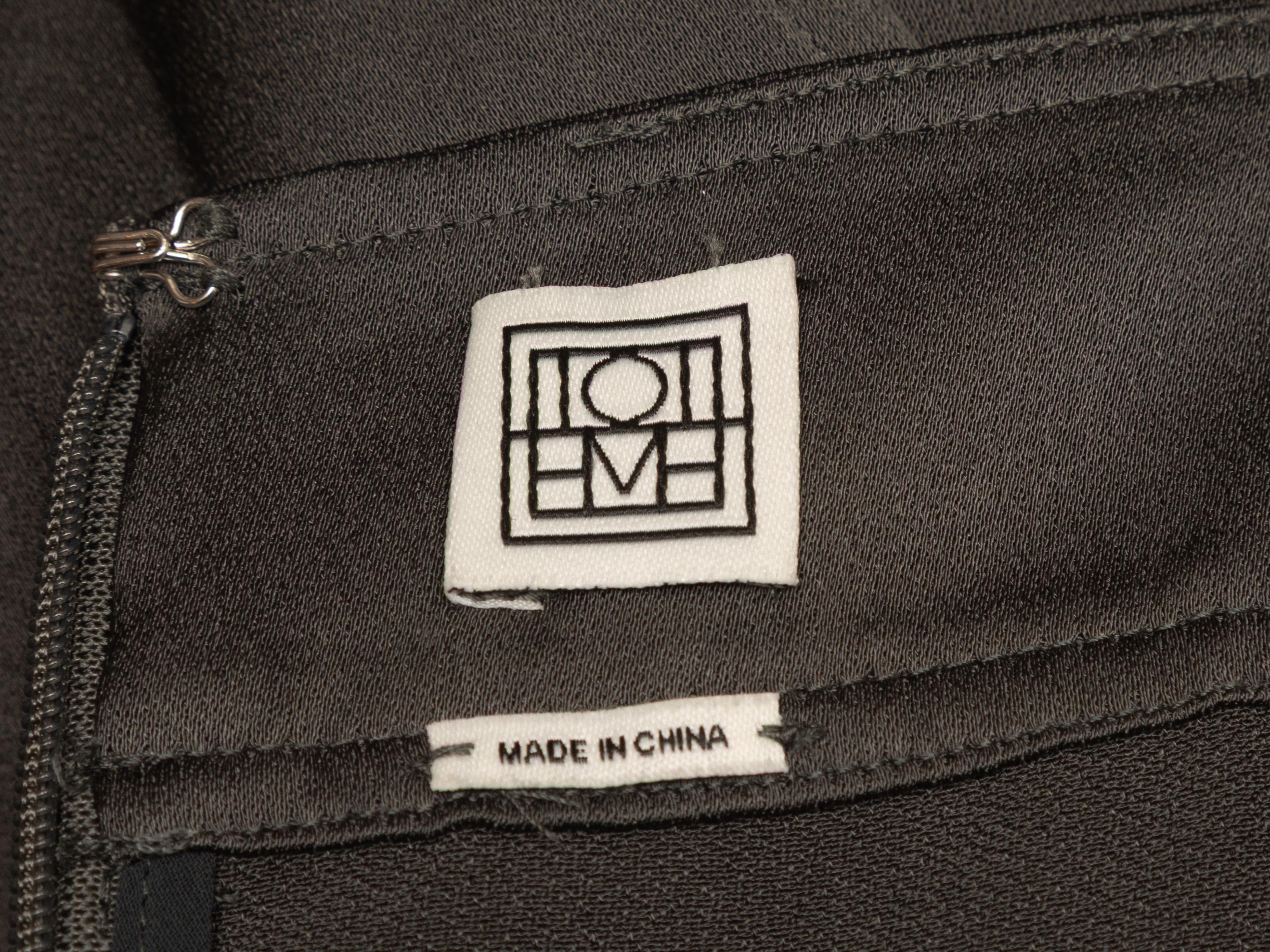 Charcoal Toteme Satin Slip Dress Size IT 40 In condizioni buone in vendita a New York, NY