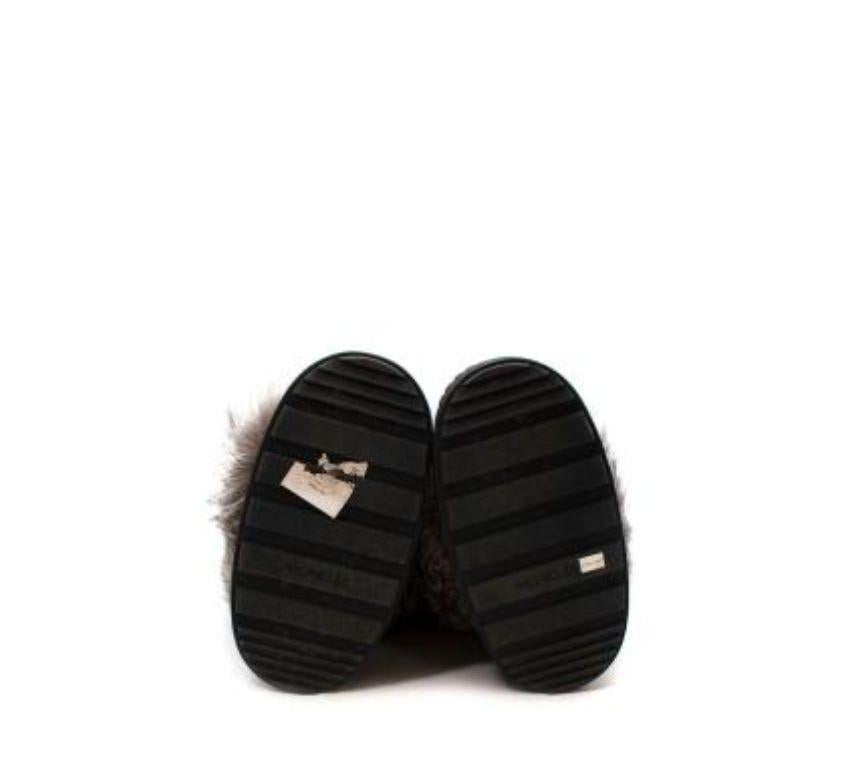 Botas Moncler Lunares con Borde de Piel Venus Carbón 3