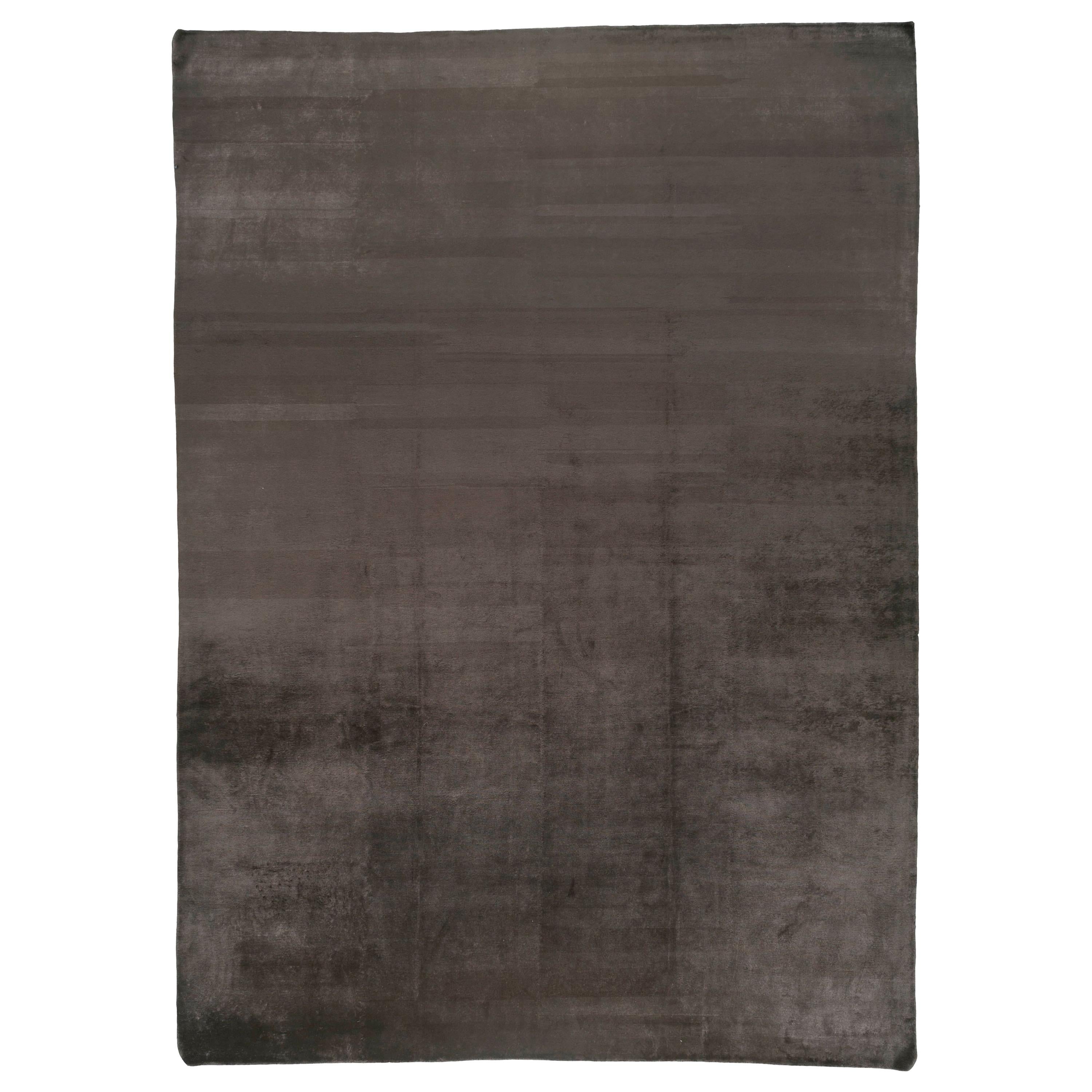 Charcoal Wool Area Rug For Sale