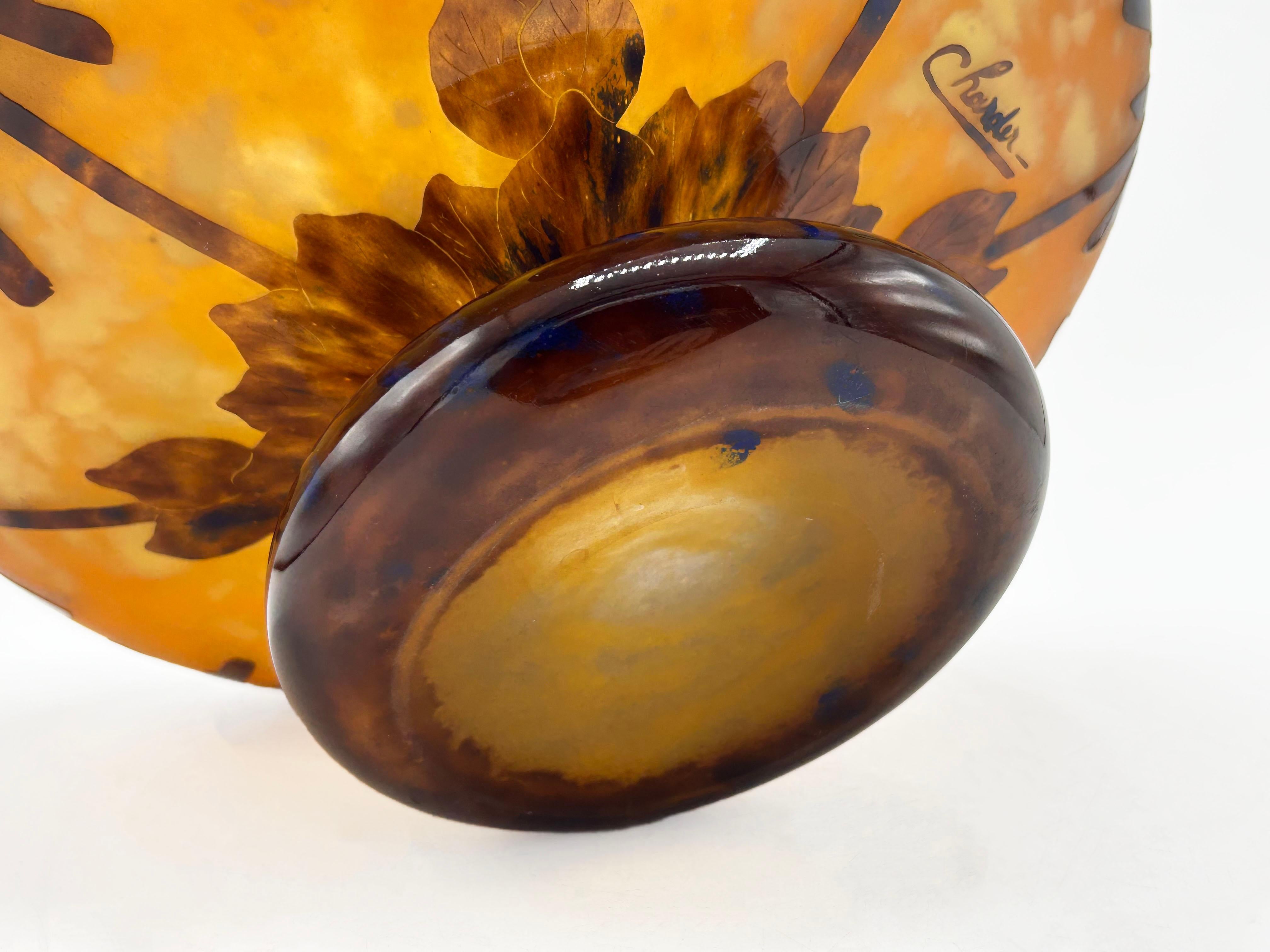 “Charder” Glass Center Le Verre Français, France, ca. 1920s–1930s en vente 1