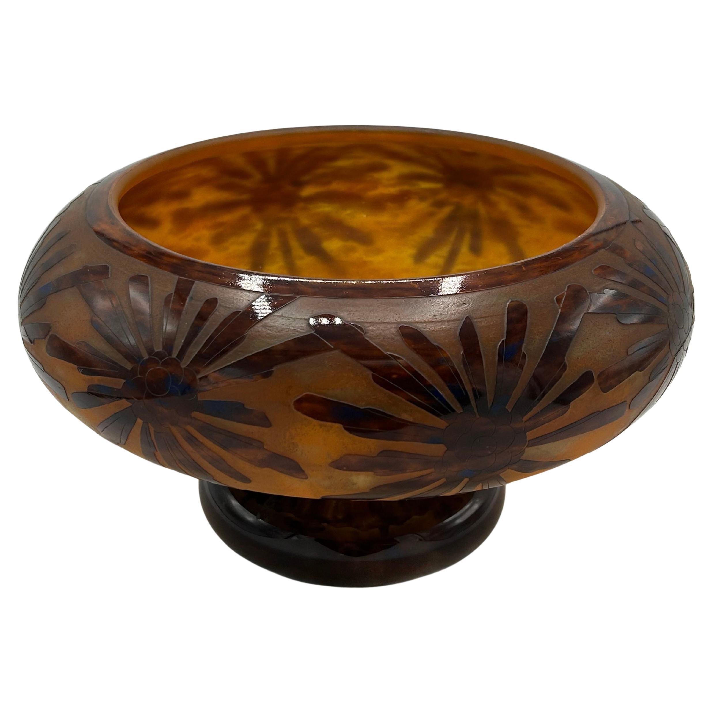 “Charder” Glass Center Le Verre Français, France, ca. 1920s–1930s en vente