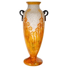 Charder Le Verre Français -  Vase Fougeres Ferns Cameo Glass