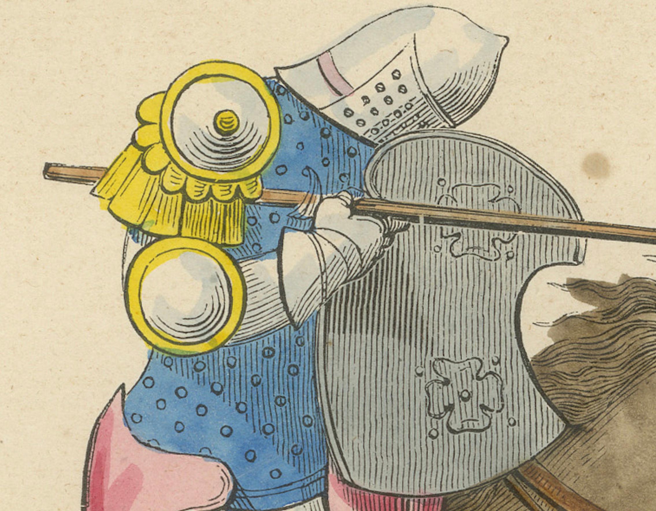 Milieu du XIXe siècle Charge de valeur : Le chevalier français médiéval, 1847 en vente