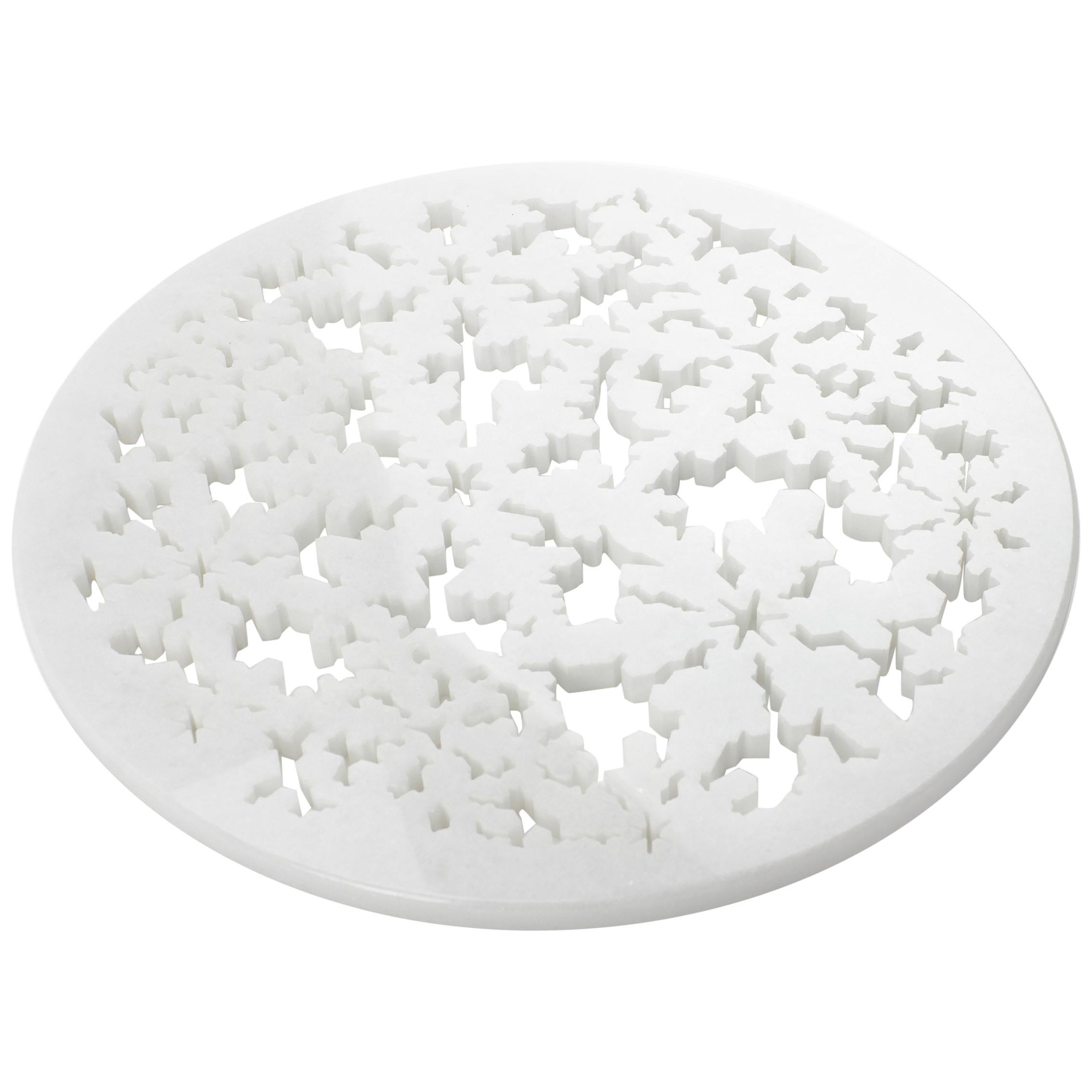 Charger Plate Platters Serveware White Marble Christmas Decoration Handmade For Sale